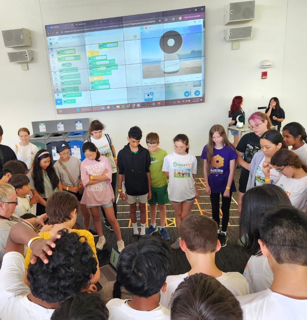 Students exploring robotics and coding through Zero Robotics